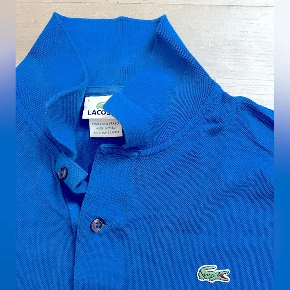 Lacoste Blue Polo T-shirt. Size 5. - Picture 2 of 4